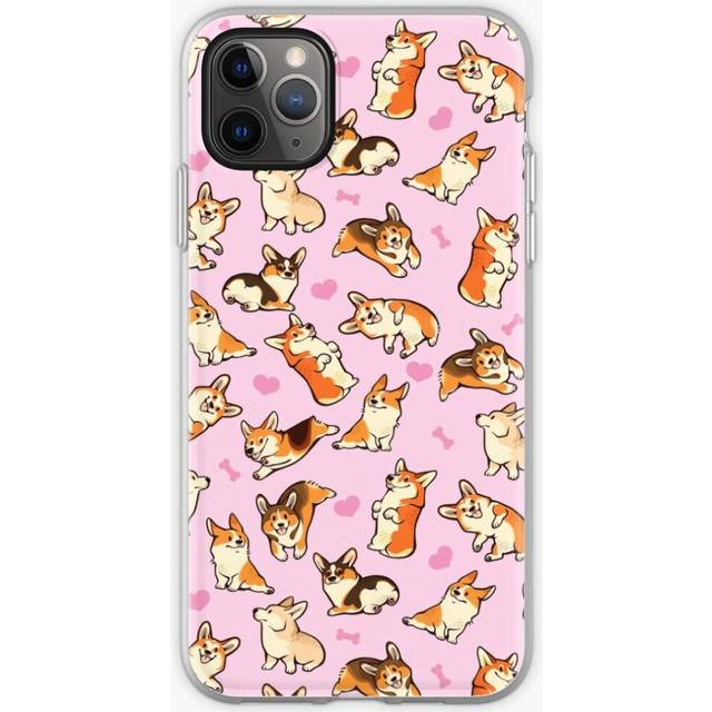 Phone Case Lovey corgis in pink for iPhone Samsung 14 13 12 11 Plus Pro Max Galaxy S23 S22 Ultra Note 20 10