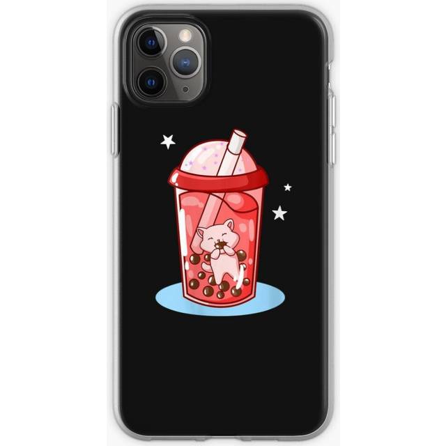 Phone Case Womens Boba Tea bubbles cup Japanese Kawaii Anime cat Girls teens for iPhone Samsung 14 13 12 11 Plus Pro Max Galaxy S23 S22 Ultra Note 20