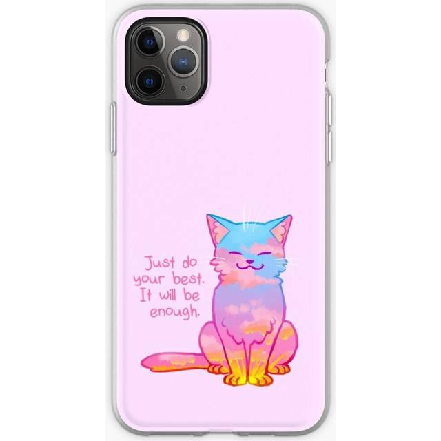 "Phone Case ""Your Best Is Enough"" Sunset Cat for iPhone Samsung 14 13 12 11 Plus Pro Max Galaxy S23 S22 Ultra Note 20 10"
