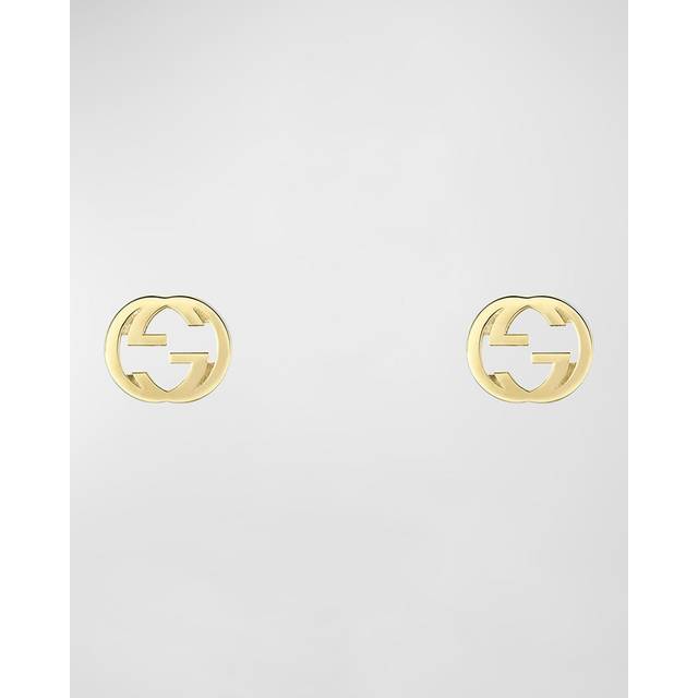 Gucci Interlocking 18ct Yellow Gold Stud Earrings