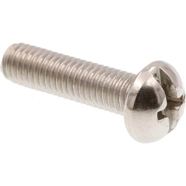 Prime-Line 9004215 Machine Screw  Round Head  Slotted/Phillips Combo  #10-32 X 3/4 in  Grade 18-8 Stainless Steel  Pack of 100
