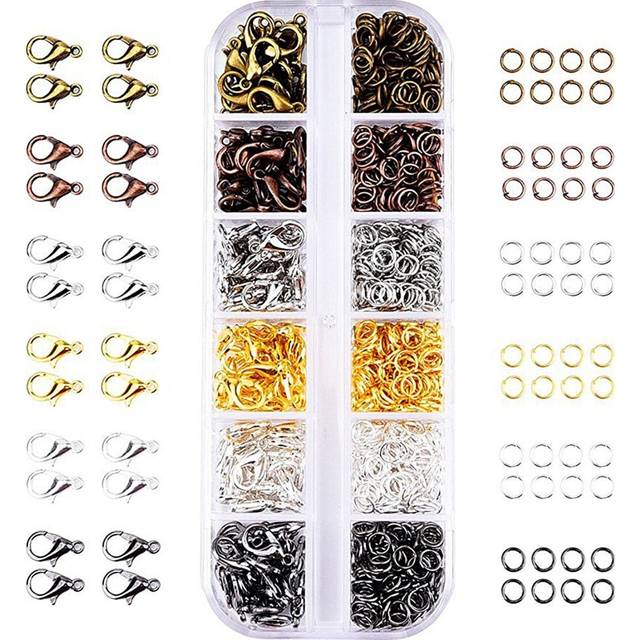 Mudder 6 Colors Lobster Claw Clasps and 6 Colors Open Jump Rings for J