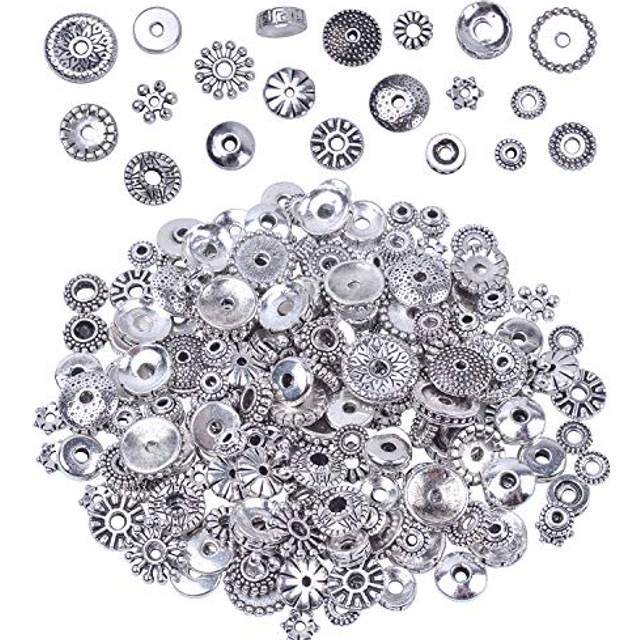 100 Gram Bali Style Antique Tibetan Silver Findings Jewelry Making DIY Metal Alloy Spacer Beads Deluxe New Mix 200-260pcs