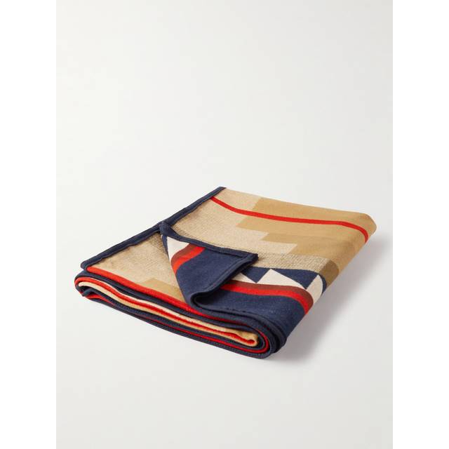 Pendleton - Medicine Bow Wool and Cotton-Blend Jacquard Blanket - Men - Orange