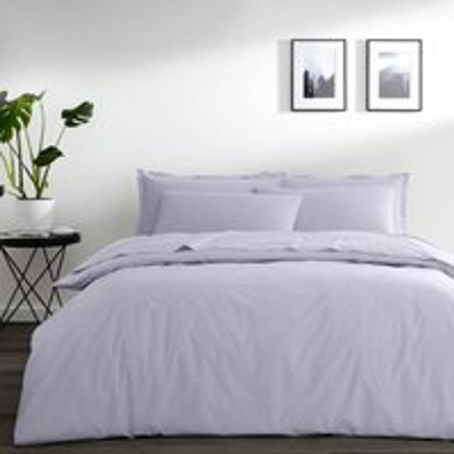Pure Cotton Plain Dye Duvet Cover - Lavender