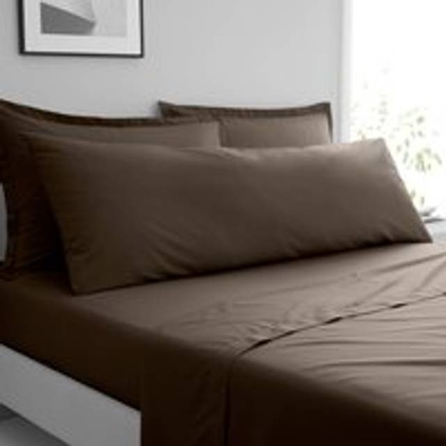 Pure Cotton Large Body Pillowcase - Chocolate
