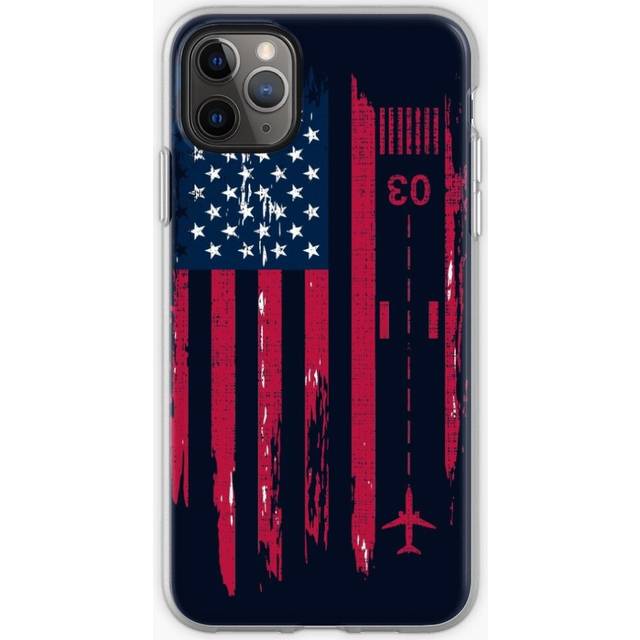 Phone Case Vintage Patriotic Airplane Aviation Pilot American Flag Gift for iPhone Samsung 14 13 12 11 Plus Pro Max Galaxy S23 S22 Ultra Note 20 10
