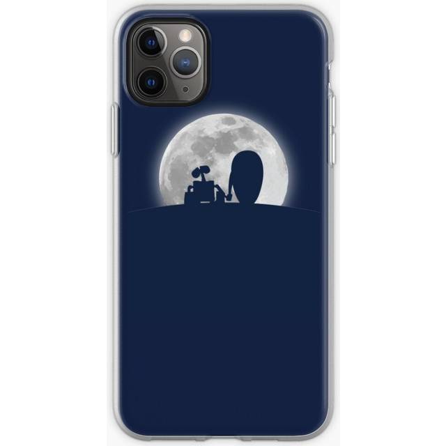 Phone Case Wall E and EVE in the Moonlight, Awwwww. for iPhone Samsung 14 13 12 11 Plus Pro Max Galaxy S23 S22 Ultra Note 20 10