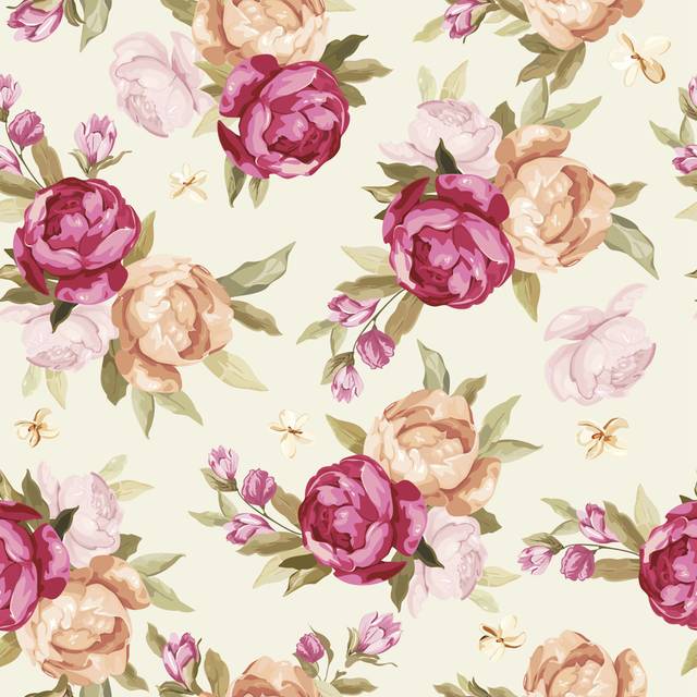 Vandergrift Peony Pattern - Wrapped Canvas Graphic Art (51cm H x 51cm W x 3.8cm D)