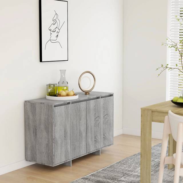 Spadina 120Cm Wide Sideboard - Grey Sonoma (75cm H X 120cm W X 41cm D)