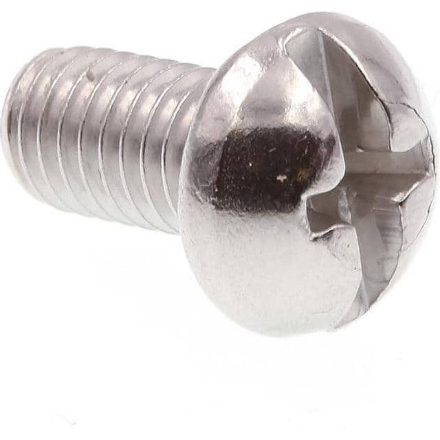 Prime-Line 9004025 Machine Screw  Round Head  Slotted/Phillips Combo  #10-32 X 3/8 in  Grade 18-8 Stainless Steel  Pack of 25