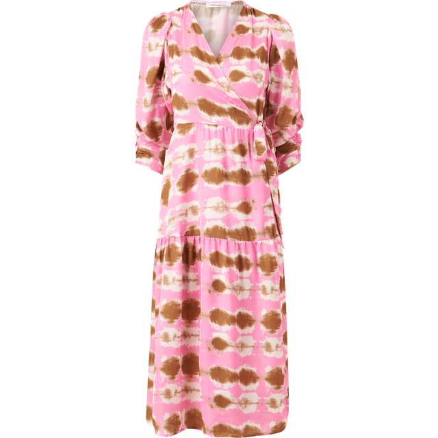 co’couture - Omlottklänning Fossil Wrap Dress - Rosa