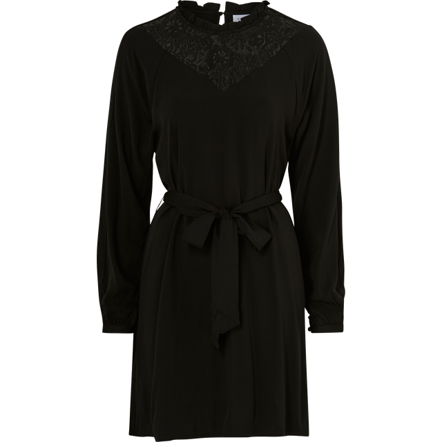 Vila - Klänning viSuvita L/S Lace Dress - Svart