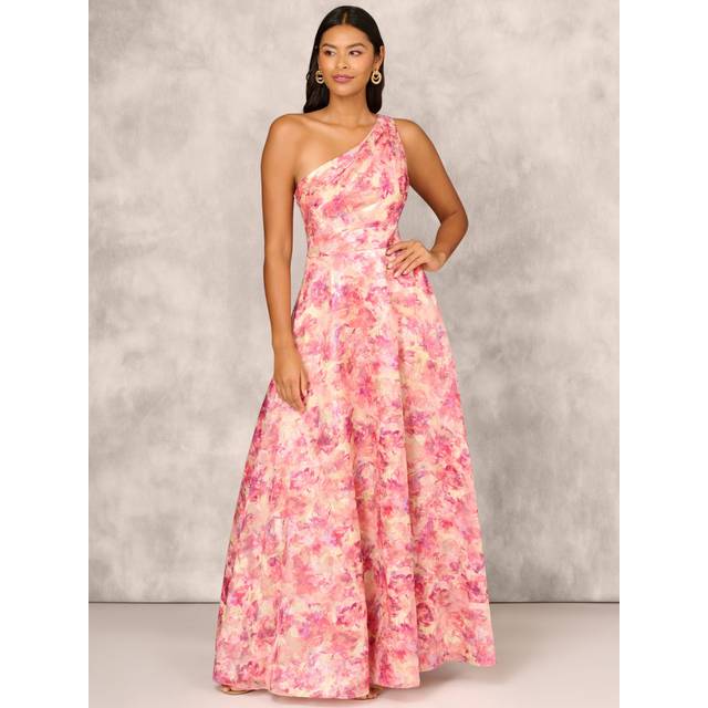 Aidan Mattox Printed Jacquard Ballgown