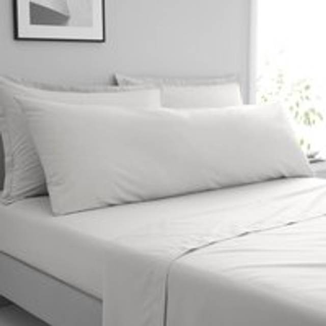 Pure Cotton Large Body Pillowcase - Silver