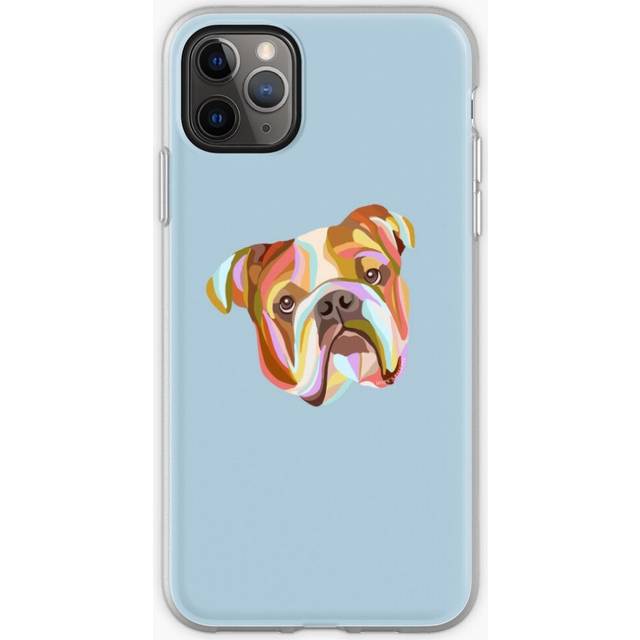 Phone Case English Bulldog Colorful Abstract Art for iPhone Samsung 14 13 12 11 Plus Pro Max Galaxy S23 S22 Ultra Note 20 10