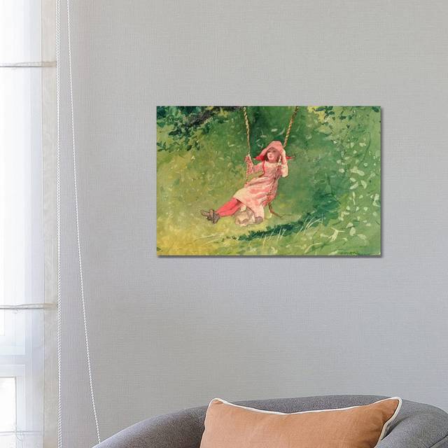 Girl on a Swing by Winslow Homer - Wrapped Canvas Art Prints (66.04 cm H x 45.72 cm W x 1.91 cm D)
