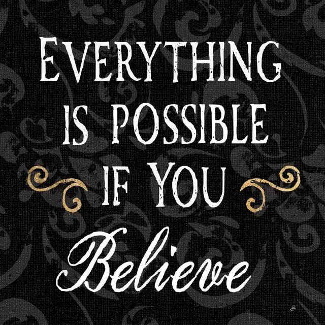 Inspirational Collage IV On Black by Daphne Brissonnet - Wrapped Canvas Art Prints (30cm H x 30cm W x 3.8cm D)