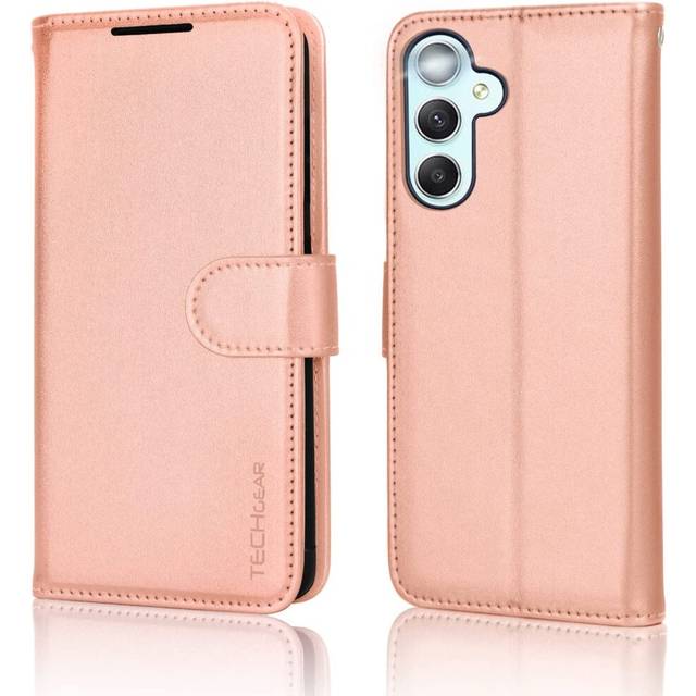 Samsung Galaxy A34 5G Leather Wallet Case, Flip Protective Cover with Wallet Card Holder, Stand and Wrist Strap - PU Leather with Magnetic Closure