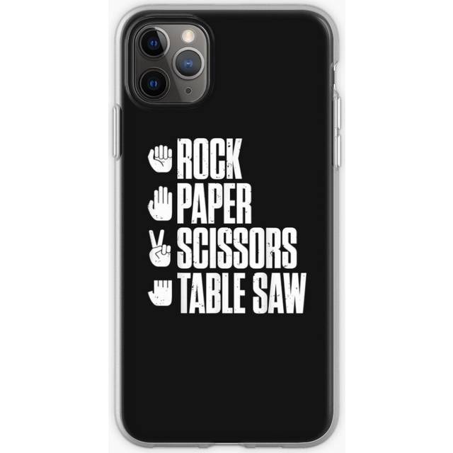 Phone Case Rock Paper Scissors Table Saw Funny Carpenter for iPhone Samsung 14 13 12 11 Plus Pro Max Galaxy S23 S22 Ultra Note 20 10