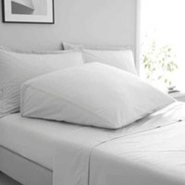 Pure Cotton Wedge Pillowcase - Silver