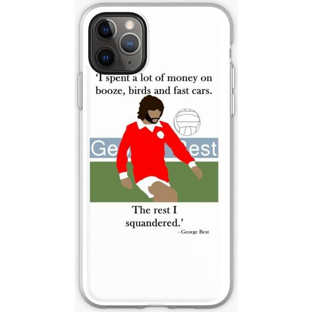 Phone Case George Best Minimalist Drawing with Quote for iPhone Samsung 14 13 12 11 Plus Pro Max Galaxy S23 S22 Ultra Note 20 10