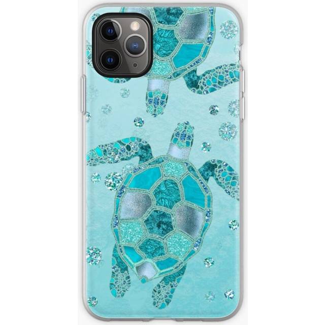Phone Case Glamour Aqua Turquoise Turtle Underwater Scenery for iPhone Samsung 14 13 12 11 Plus Pro Max Galaxy S23 S22 Ultra Note 20 10