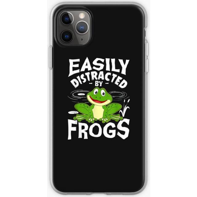 Phone Case Easily Distracted By Frogs Frog Amphibian Lover Funny for iPhone Samsung 14 13 12 11 Plus Pro Max Galaxy S23 S22 Ultra Note 20 10
