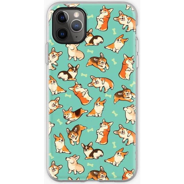 Phone Case Jolly corgis in green for iPhone Samsung 14 13 12 11 Plus Pro Max Galaxy S23 S22 Ultra Note 20 10