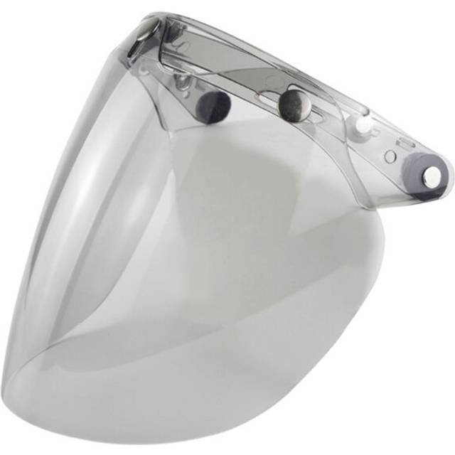 (Light tea) U90C Motorcycle Helmet Bubble Visor 3-Snap Design Open Face Helmet Visor