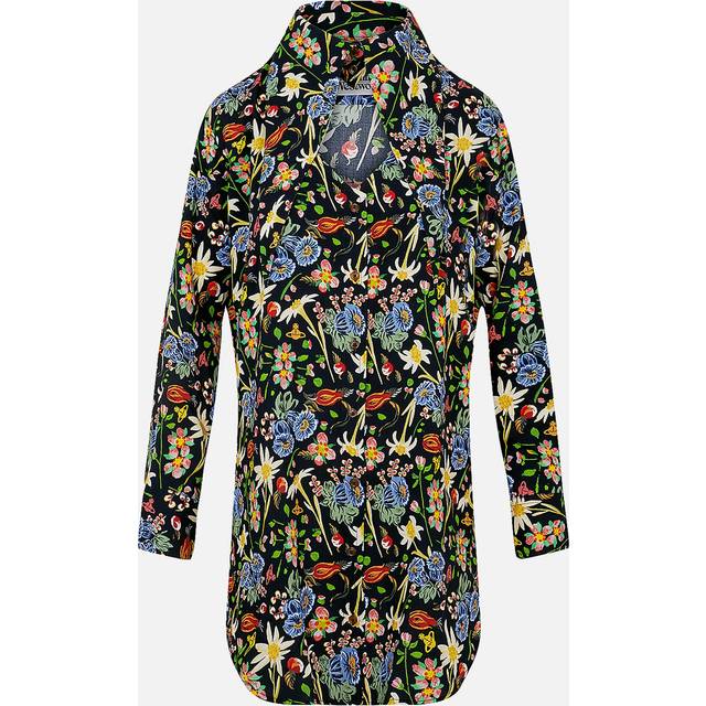 Vivienne Westwood Heart Floral-Print Cotton-Poplin Shirt Dress - UK 6 - Multi