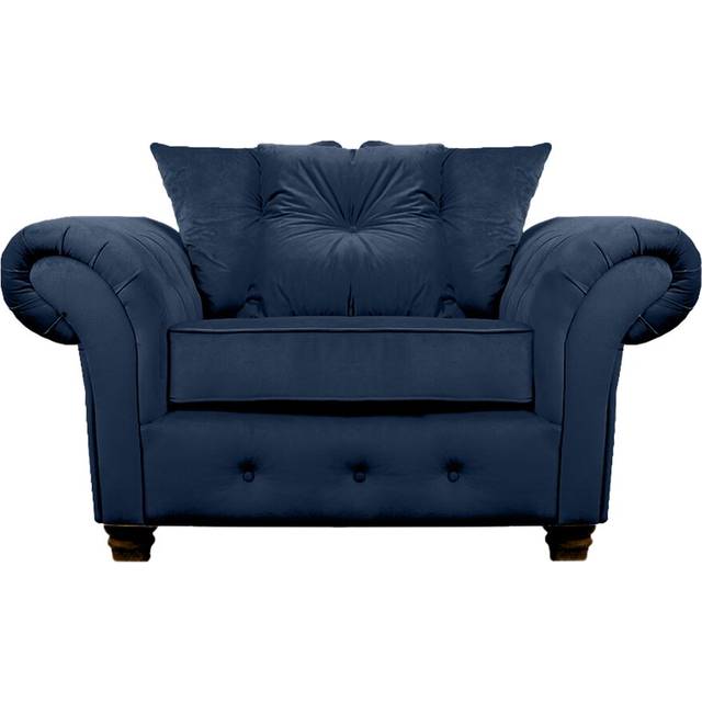 Lila 2 Seater Chesterfield Sofa - Navy (92cm H X 135cm W X 93cm D)