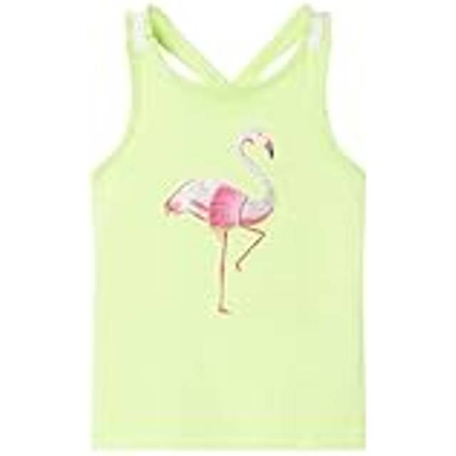 vidaXL Kids' Tank Top Neon Yellow 128