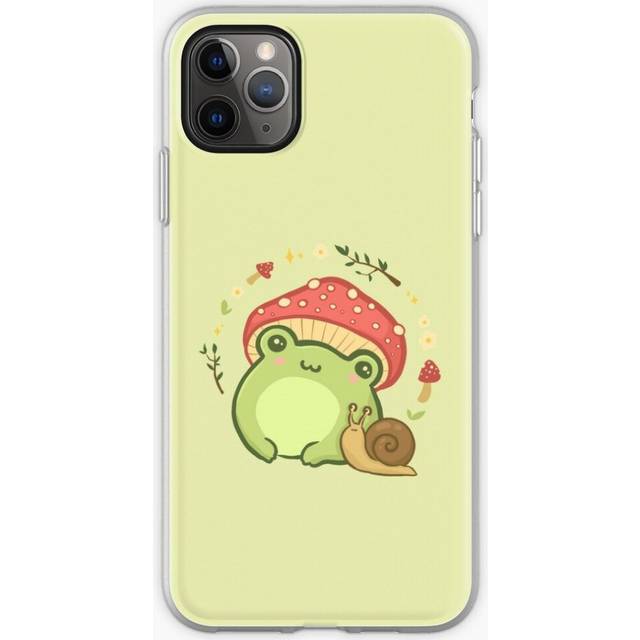 Phone Case Super Cute Kawaii Frog with Toadstool Mushroom Snail Cottagecore for iPhone Samsung 14 13 12 11 Plus Pro Max Galaxy S23 S22 Ultra Note 20