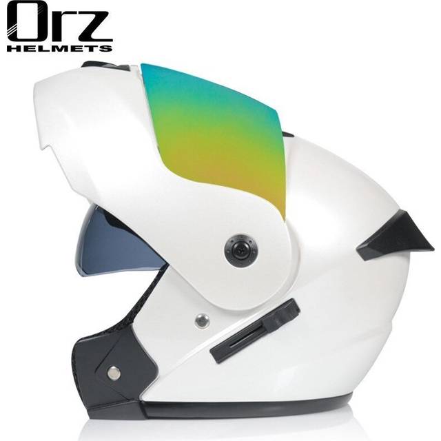 (L, e2) Motorcycle Helmets Modular Flip Up Double Visors Helmet Full Face Casque Moto Racing Motocross DOT Motocicleta    Motorcycle