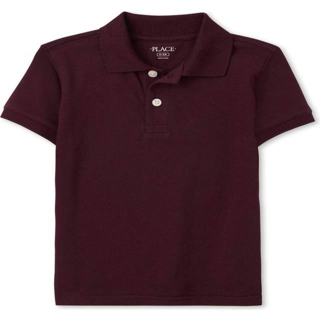 The Children's Place boys Uniform Pique Polo Shirt  Redwood  Small US