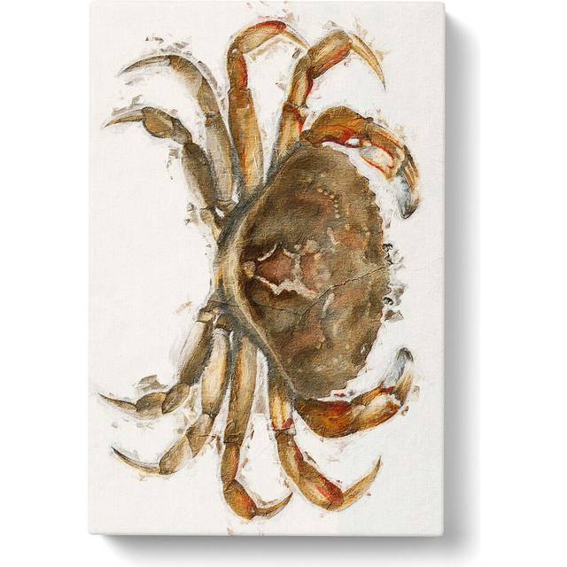 'Rock Crab' by J.E. De Kay - Picture Frame Painting Print on Paper - Wrapped Canvas (50cm H x 35cm W x 3cm D)