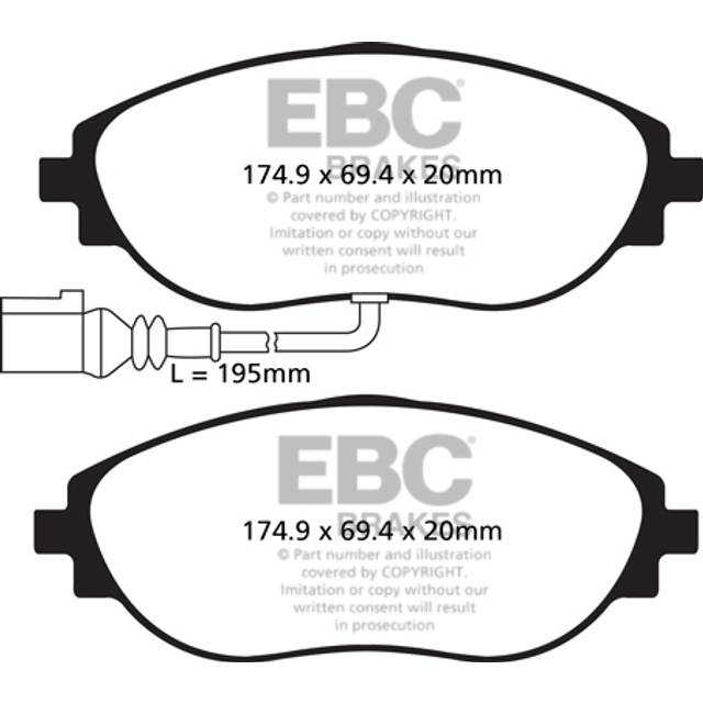 EBC Brakes Yellowstuff Performance Brake Pads - Front Pad Set - TRW Calipers