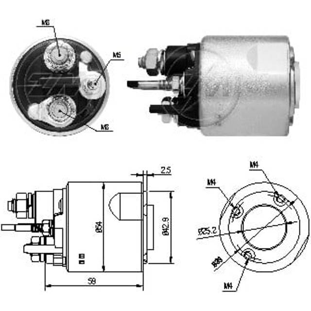 Solenoid, startmotor ERA ZM4494