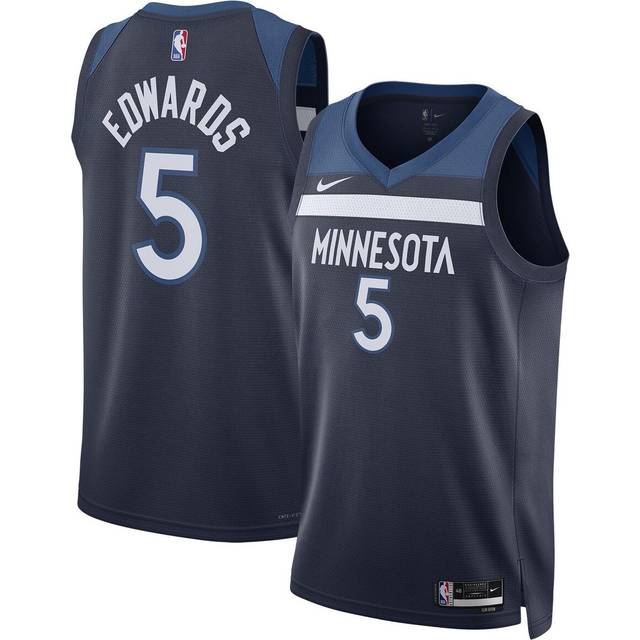 Minnesota Timberwolves Nike Icon Edition Swingman Jersey - Navy - Anthony Edwards - Youth