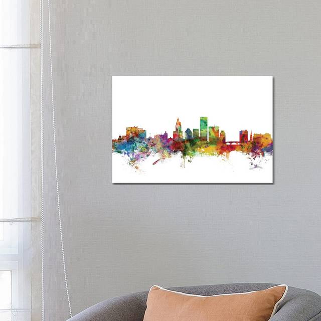 Adelaide, Australia Skyline by Michael Tompsett - Wrapped Canvas Art Prints (66.04 cm H x 45.72 cm W x 3.175 cm D)