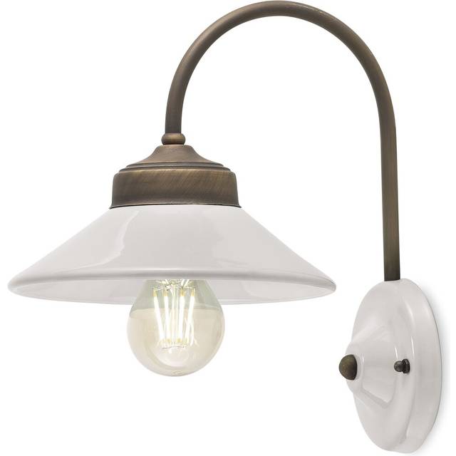 Applique Vintage Colors Järn Och Keramik Gräddfärgad 1 Ljus E27