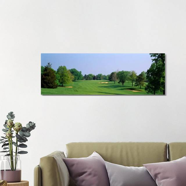 Panoramic View of a Golf Course, Baltimore Country Club, Maryland, USA by Panoramic Images - Wrapped Canvas Panoramic Photograph (40.64cm H x 121.92cm W x 1.91cm D)