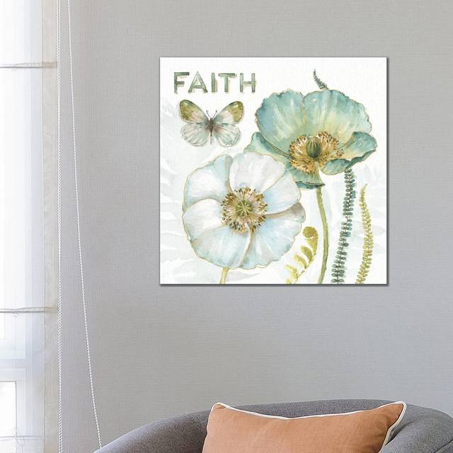 My Greenhouse Flowers Faith by Lisa Audit - Wrapped Canvas Painting (66.04cm H x 66.04cm W x 1.91cm D)