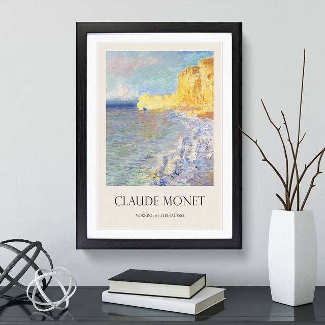 Morning in Etretat by Claude Monet - Picture Frame Painting (48cm H x 36cm W x 2cm D)