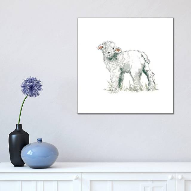 Lamb by Carol Robinson - Painting Print on Canvas - Wrapped Canvas (45.72 cm H x 45.72 cm W x 3.175 cm D)