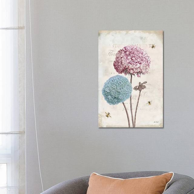 Geranium Study, Pink Flower II by Katie Pertiet - Wrapped Canvas Painting (66.04 cm H x 45.72 cm W x 1.91 cm D)