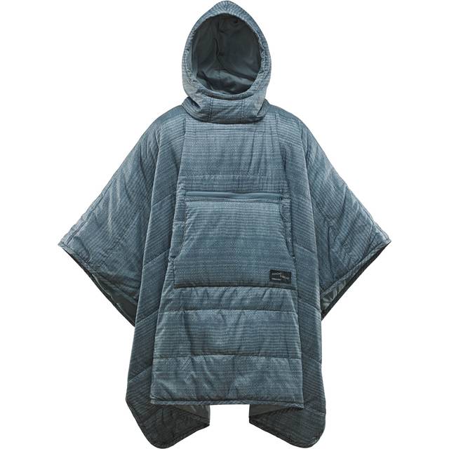 ThermaRest Honcho Poncho Hooded Thermal Camping Blanket, Black Forest - Black/Grey - 200 x 142cm