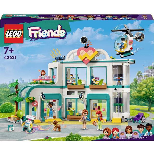 LEGO Friends Heartlake Citys sjukhus Byggleksak för Pojkar och Flickor, Byggsats med Minifigurer och Sjukvårdstillbehör, Presentidé för Barn, från 7 år 42621