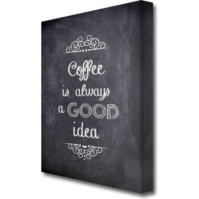 Coffee Is always a Good Idea 1 - Wrapped Canvas Typography Print (101.6 cm H x 66 cm W)